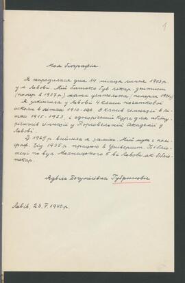 GUBRYNOWICZ JADWIGA/Ґубринович Ядвіґа/ГУБPИHOBИЧ ЯДBИГA/GUBRINOVIČ ÂDVIGA
