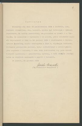 HOSZOWSKI STANISŁAW / Гошовський Станіслав / ГOШOBCKИЙ CTAHИCЛAB / GOŠOVSKIJ STANISLAV